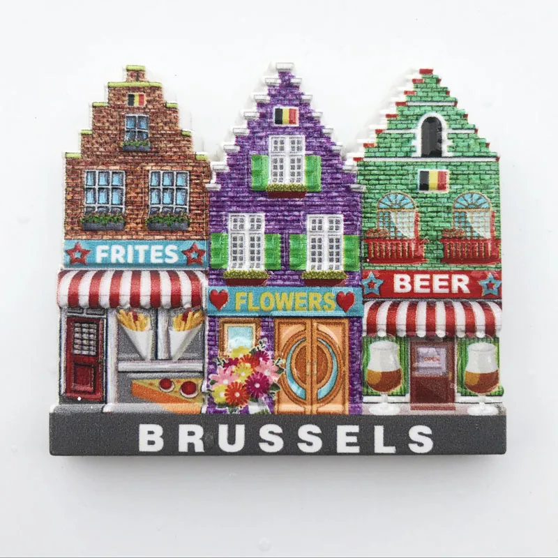 

Fridge Magnet Brussels Creative Cultural Landscape Decoration Message Stickers Tourism Souvenir