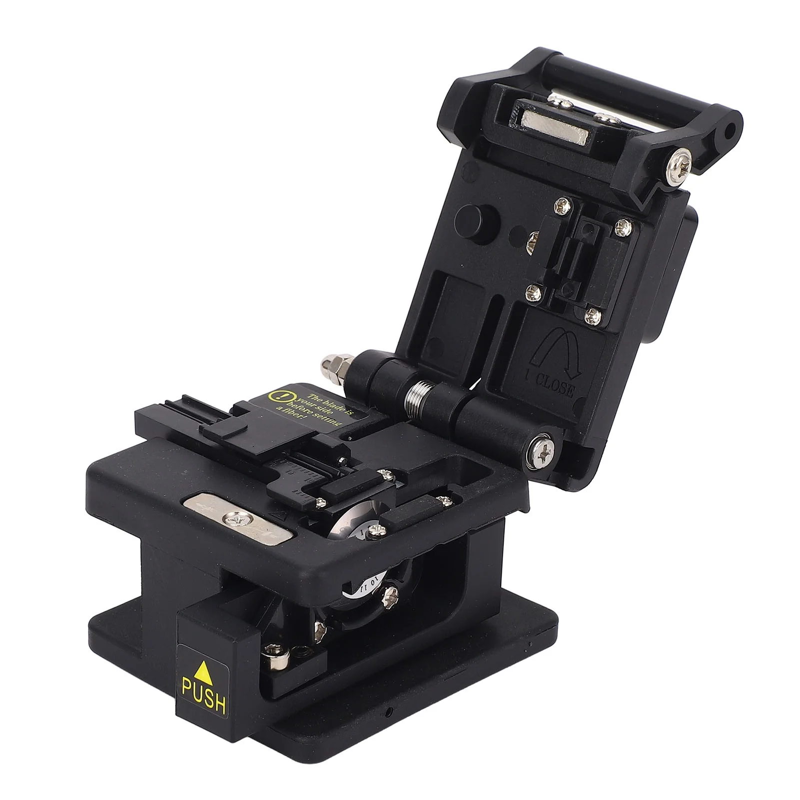 Fiber Optic Cleaver Hot Melting Cold Splicing Automatic Return Fiber Cutter 16 Cutting Points 0.5° Angle 3 in 1 Fixture