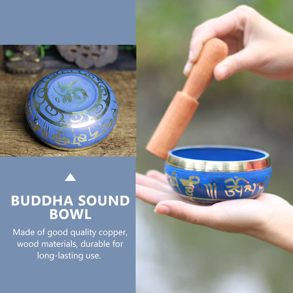 

Yoga Sound Bowl Small Singing Prayer Bowls Multi-function Tibet Sky- Decorative Buddhism Bowl Meditation Set Home
