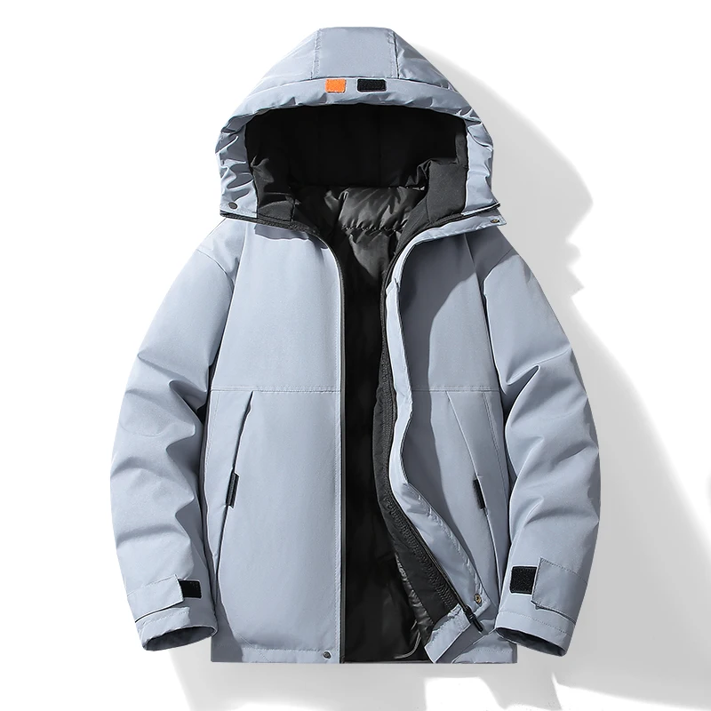 2025 New Thicken Warm Men Parkas Windproof with Hood Cotton Jackets Fashion Comfortable All-match Male Clothing Winter Casual