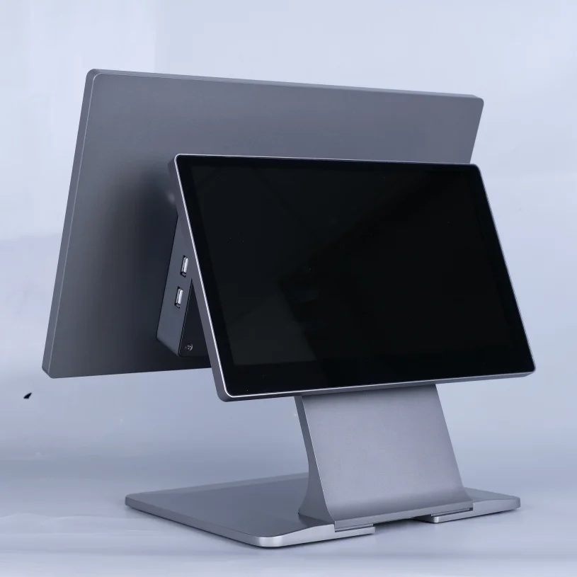 15.6 Inch Touch Screen Desktop Pos Terminal Cash Register Pos System All in One Dual-screen Support for Separation