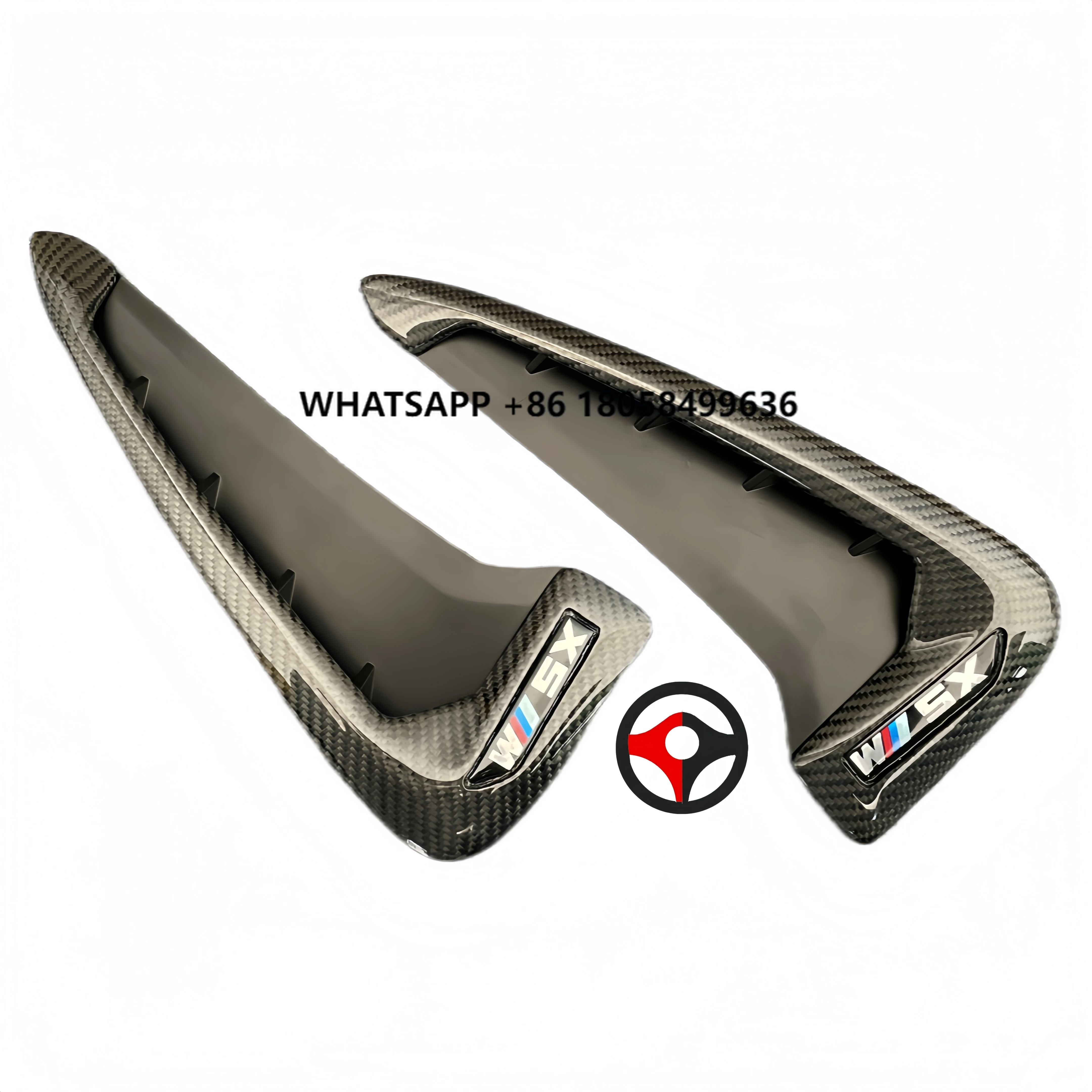 

For F15 Carbon Fiber Rear Bumper Splitters Fins Rear Side Vents Canards Blade Fender Decoration