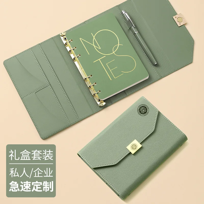 Three Fold Loose Spiral Notebook Business Office Removable Notepad