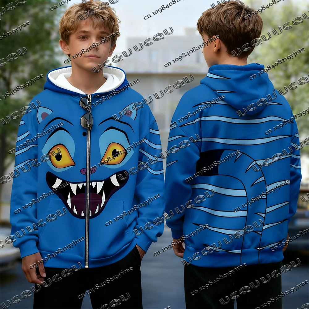 

Kpop Demon Hunter Derpy Tiger Zip Up Hoodie Kpop Demon Hunters Cosplay Coats Girls Boys Zipper Sweatshirts Christmas Clothes