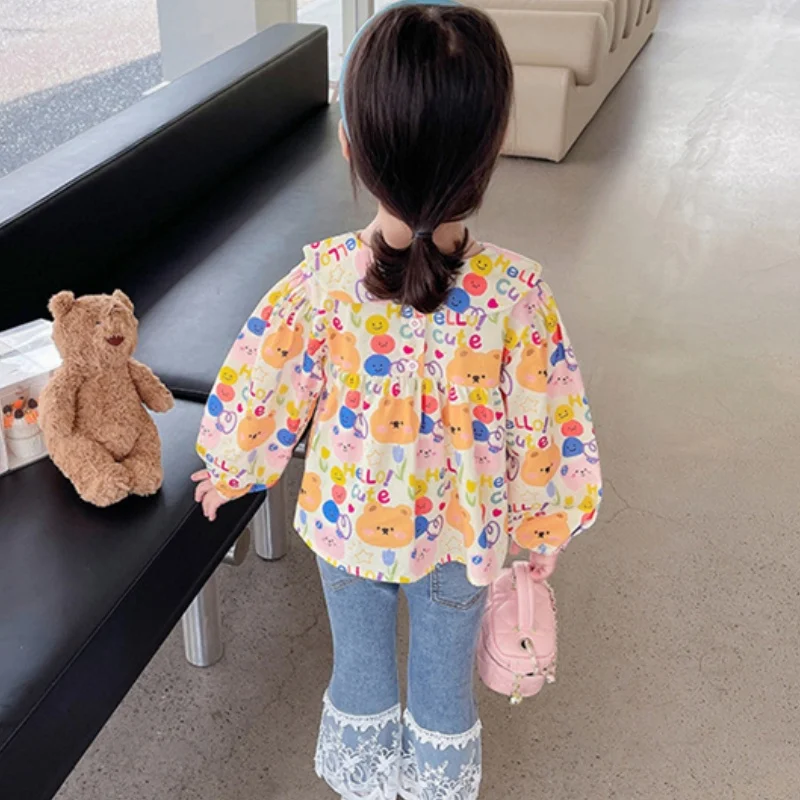 Girls Baby's Kids Blouse Coat Jacket Outwear 2024 Sweet Spring Autumn Shirts Cotton Gift Party Sunscreen Children's Clothing