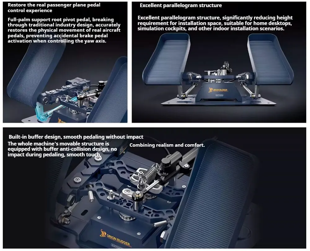 

Металлический педальный руль для авиасимулятора WINWING Orion, версия для гражданской авиации, совместим с DCS, X-Plane, P3D, MSFS2020