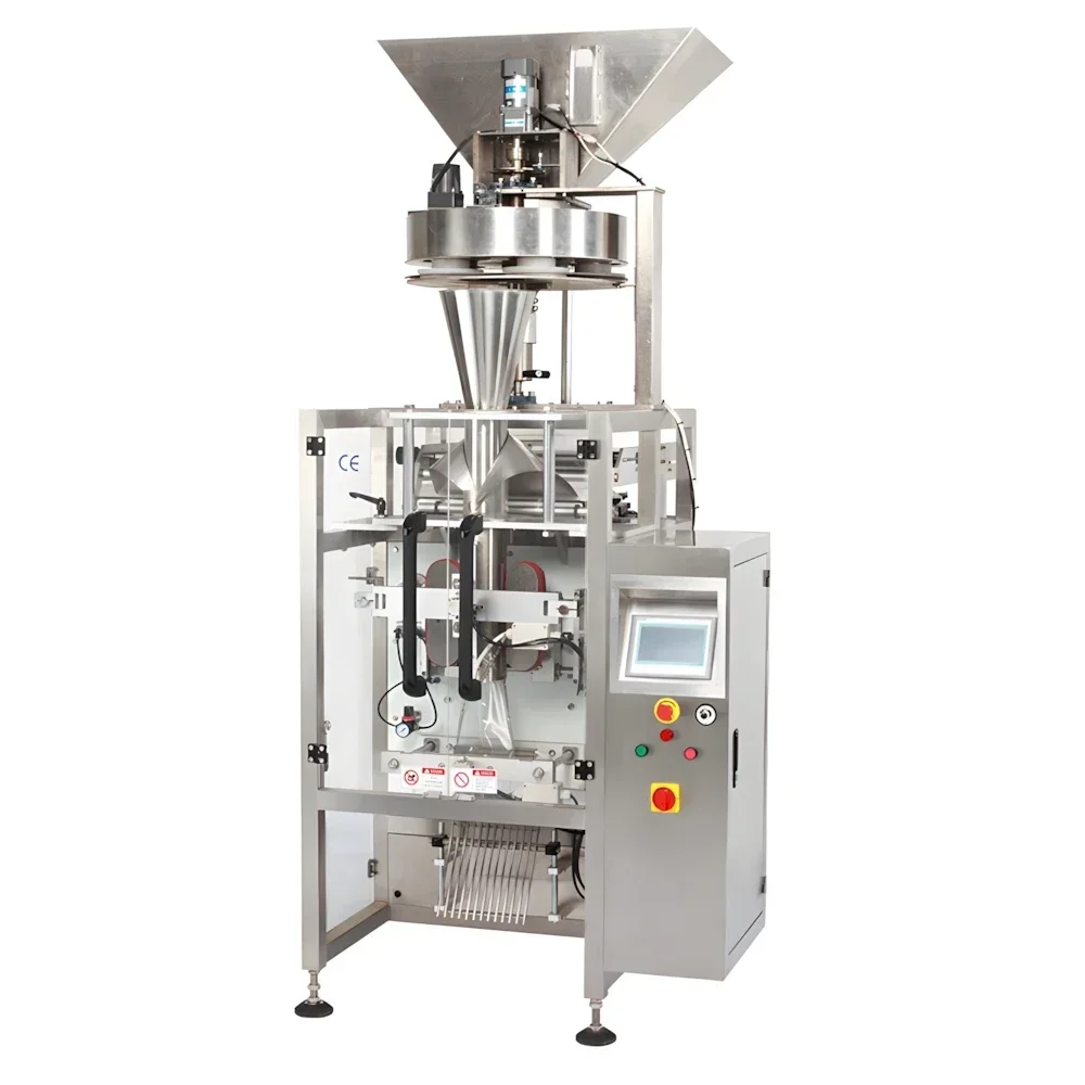 Volumetric cup dosing weigher sugar vertical poteto chips packing machine filling machine for small packing