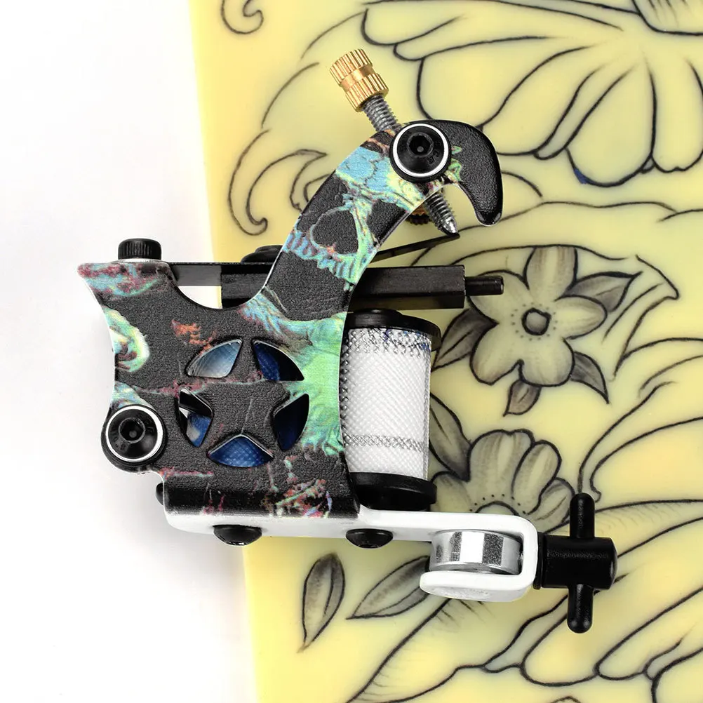 1 قطعة ماكينة رسم الوشم التجميلي بخمس نقاط إطار حديد خفيف الوزن مقبض مريح عملية مستقرة للمبتدئين المحترفين #1