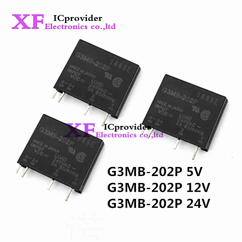 5Pcs G3MB-202P DC-AC Solid State Relay Module 5V 12V 24V G3MB 202P PCB SIP SSR AC 240V 2A Snubber Circuit Resistor Relay Switch