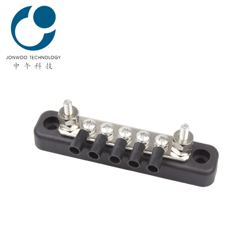 Vehicle, ship, RV 5P single-row connecting block, distribution terminal, sink line row 5-way copper bar wiring row 48V modificat