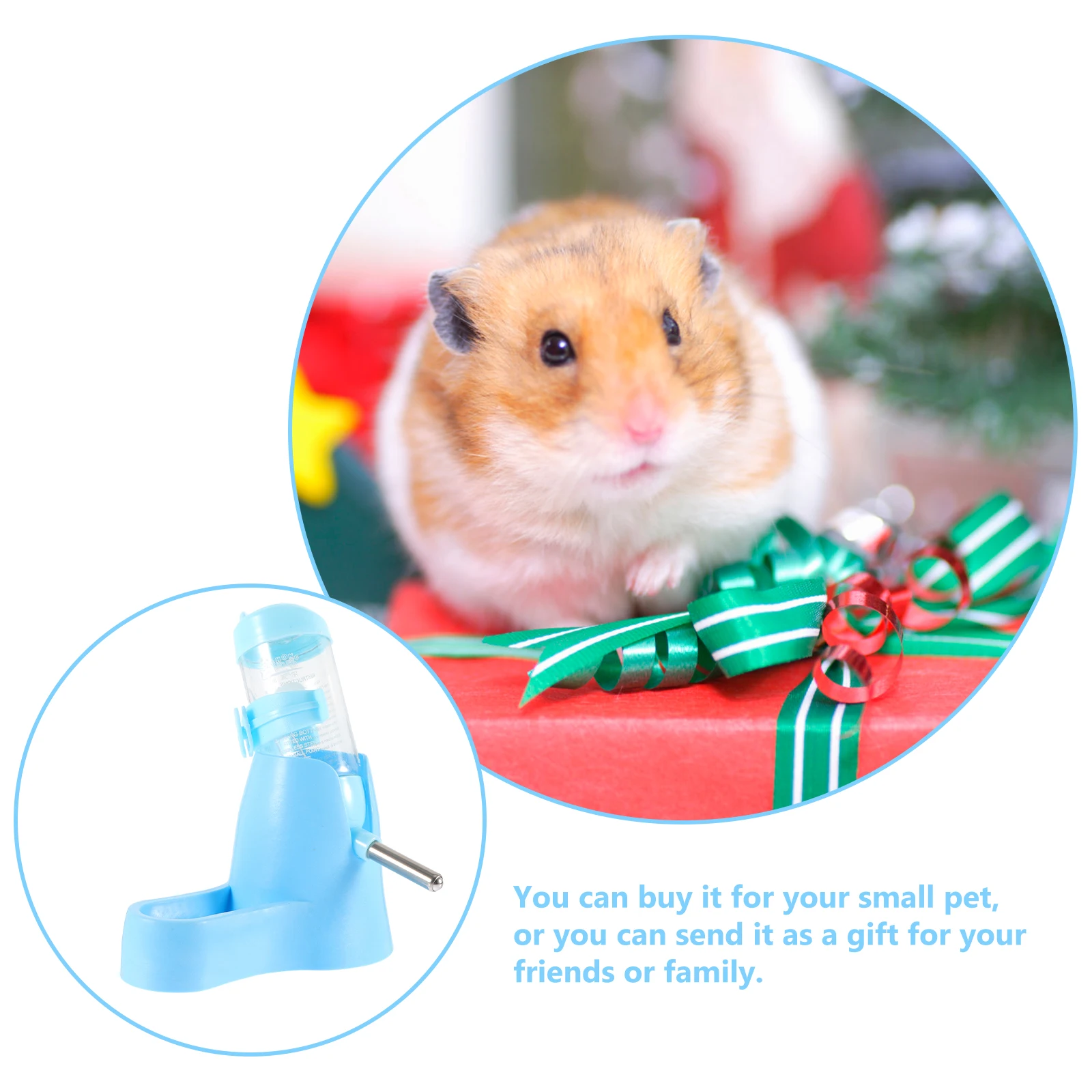 

1 Set Hamster Water Fountain Detachable Design Multi-Function Pet Supplies Hamster Hideout Plaything Rat Cage Water Dispenser