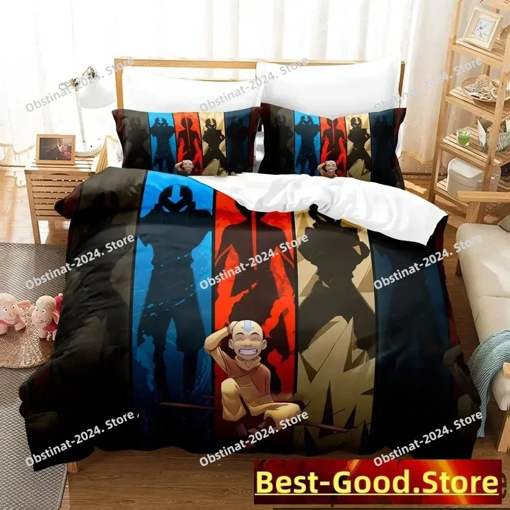 

3D Print Cartoon Avatar The Last Airbender Printed Bed Set Duvet Cover Pillowcase Bedding Set Bed Linen Sheet Quilt Cover Full