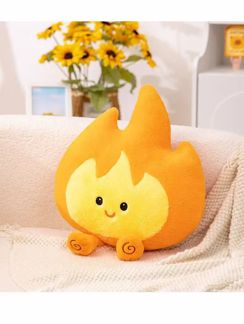 22/46cm Neue Simulations-Flammenpuppe Gefülltes Plüschtier Kissen Niedliches Cartoon-Anime-Geschenk für Freunde Spaßpuppe – Detail 6
