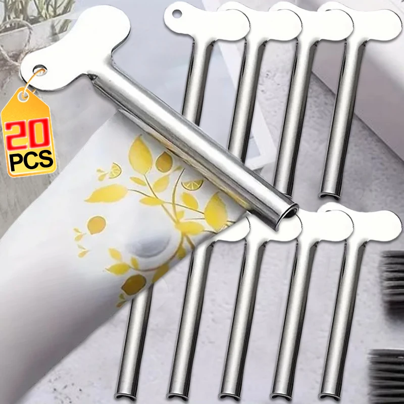 Stainless Steel Toothpaste Squeezer Tool Hair Oil Paint Squeezer Rotate Dispenser for Ointments Cosmetics Bathroom Accessories