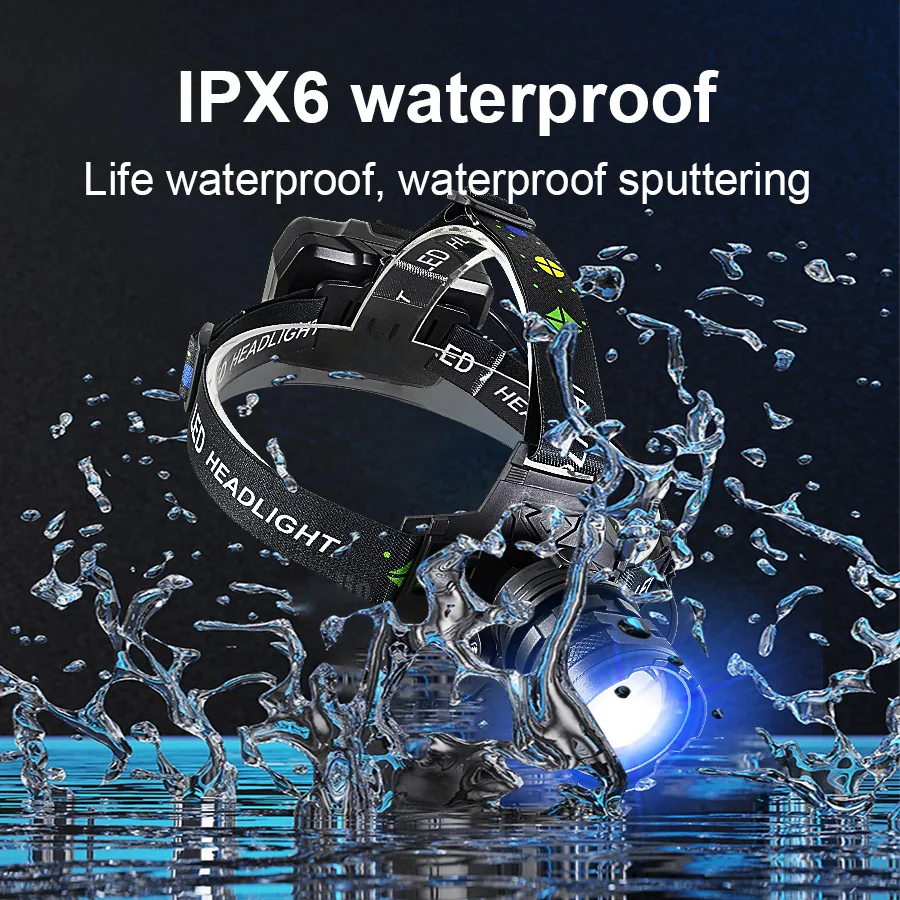 860000000LM Ultra Powerful LED Headlamp Super Bright Long Range 4500M Head Flashlight Rechargeable Head Lantern Fishing Hunting image 5