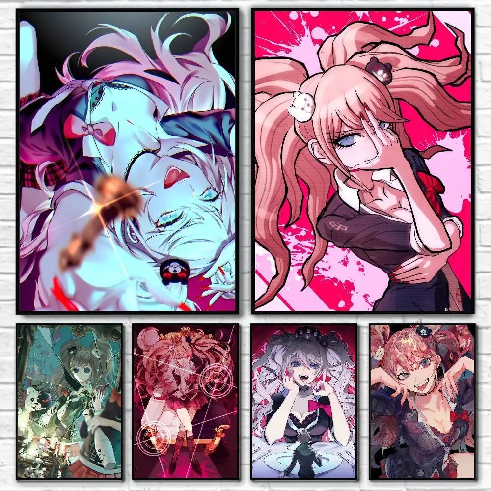 Anime Game D-Danganronpa  Junko Enoshima Posters HD Print Vintage Wall Art Decor for Home Study Room