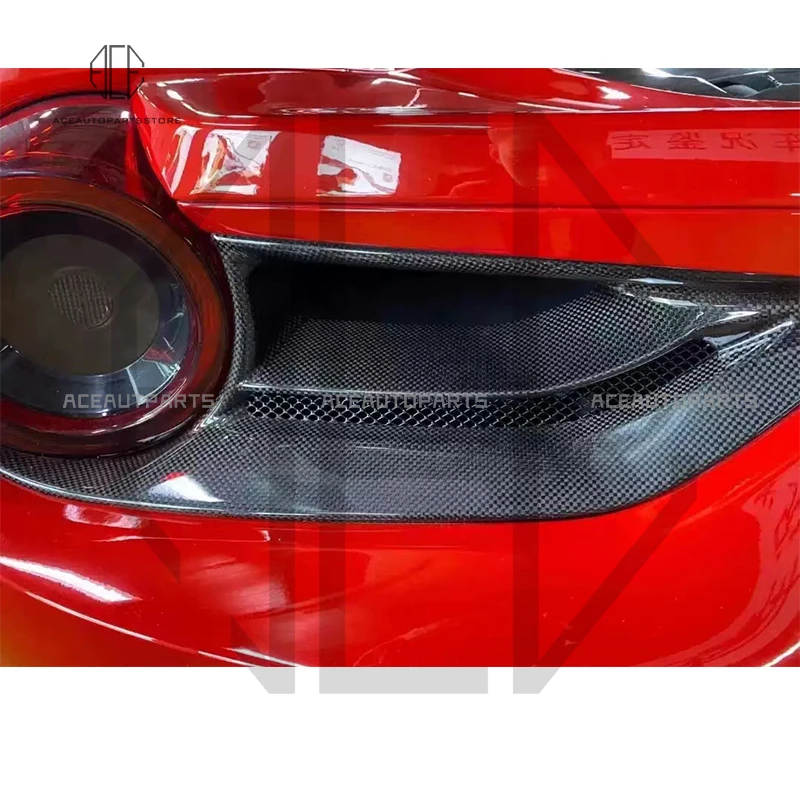 2pcs/set Carbon Fiber Rear Lights Cover Car Parts Suitable For Ferrari 488 Tail Light Covers