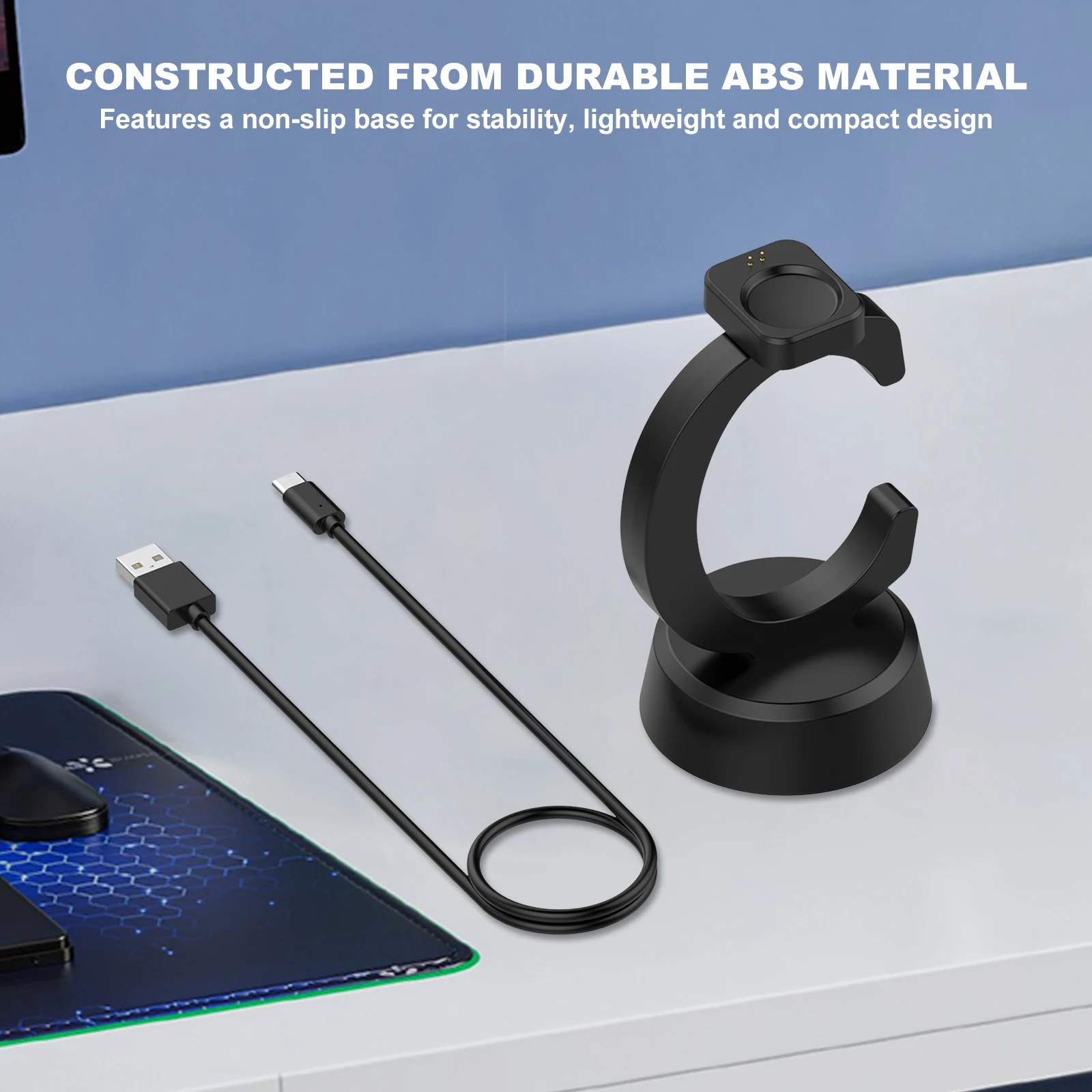 

Зарядная док-станция USB для Huami Amazfit T-REX3 Pro, противоскользящий легкий адаптер для зарядки часов, износостойкий магнитный кабель для зарядки