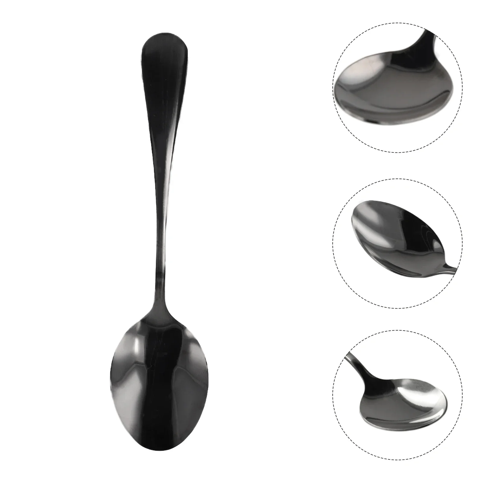 Tea Spoons Pack Restaurants Set Stainless Steel Teaspoon Teaspoons Tools 5pcs Black Coffee Ice Cream Brand New