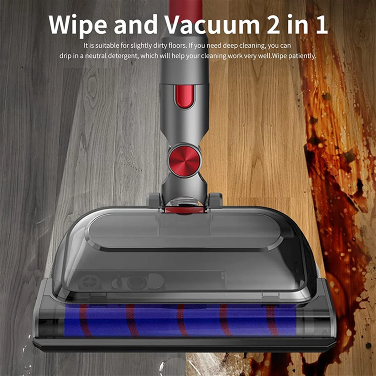 Electric Wet Dry Mopping Head for Dyson V15 V7 V8 V10 V11 Vacuum Replaceable Parts with Water Tank Mop Pads Water Cup