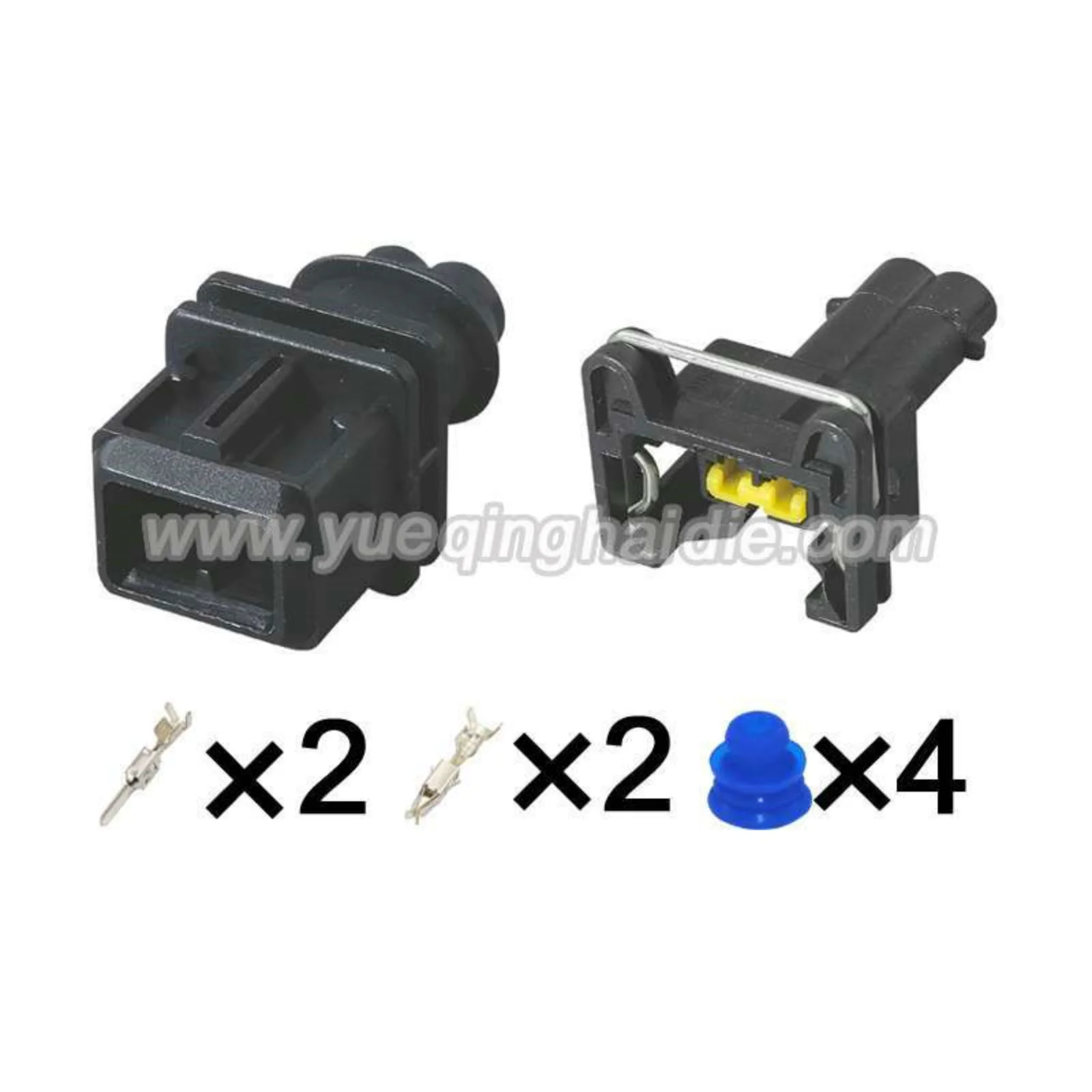 2PIN Waterproof 3.5mm Male Female Connector Water Tank EV1 Fuel Injector Nozzle Plug For VAG 1928402448 368354-1
