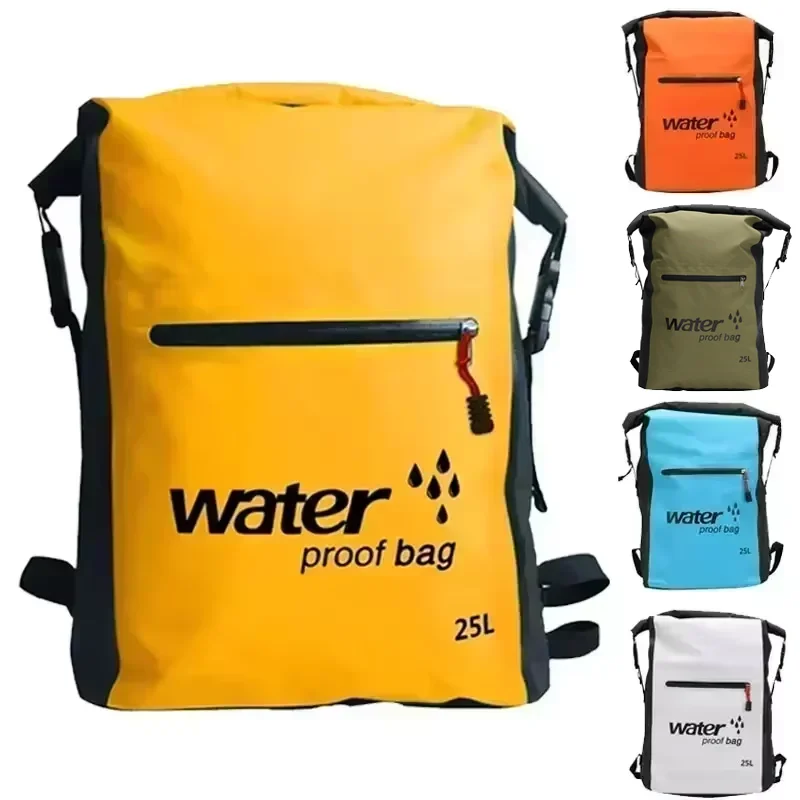 防水スイミングバックパック、ドライバッグ、ウォーターフローティングバッグ、スポーツ、カヌー、カヤック、ラフティング、ボート、川、旅行、ハイキング、25l