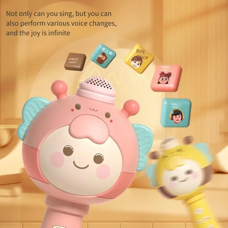 ميكروفون بلوتوث لاسلكي للأطفال - آلة الغناء المتكاملة الصوتية، جهاز الغناء للتعليم المبكر للأطفال #1