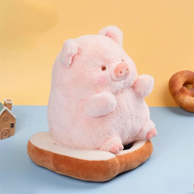 LuLu the Piggy Stuffed Plush Cute Bread Gluttonous LULU Pig Plush Toys Dolls Collectible Dolls Christmas Gift for Children Girls