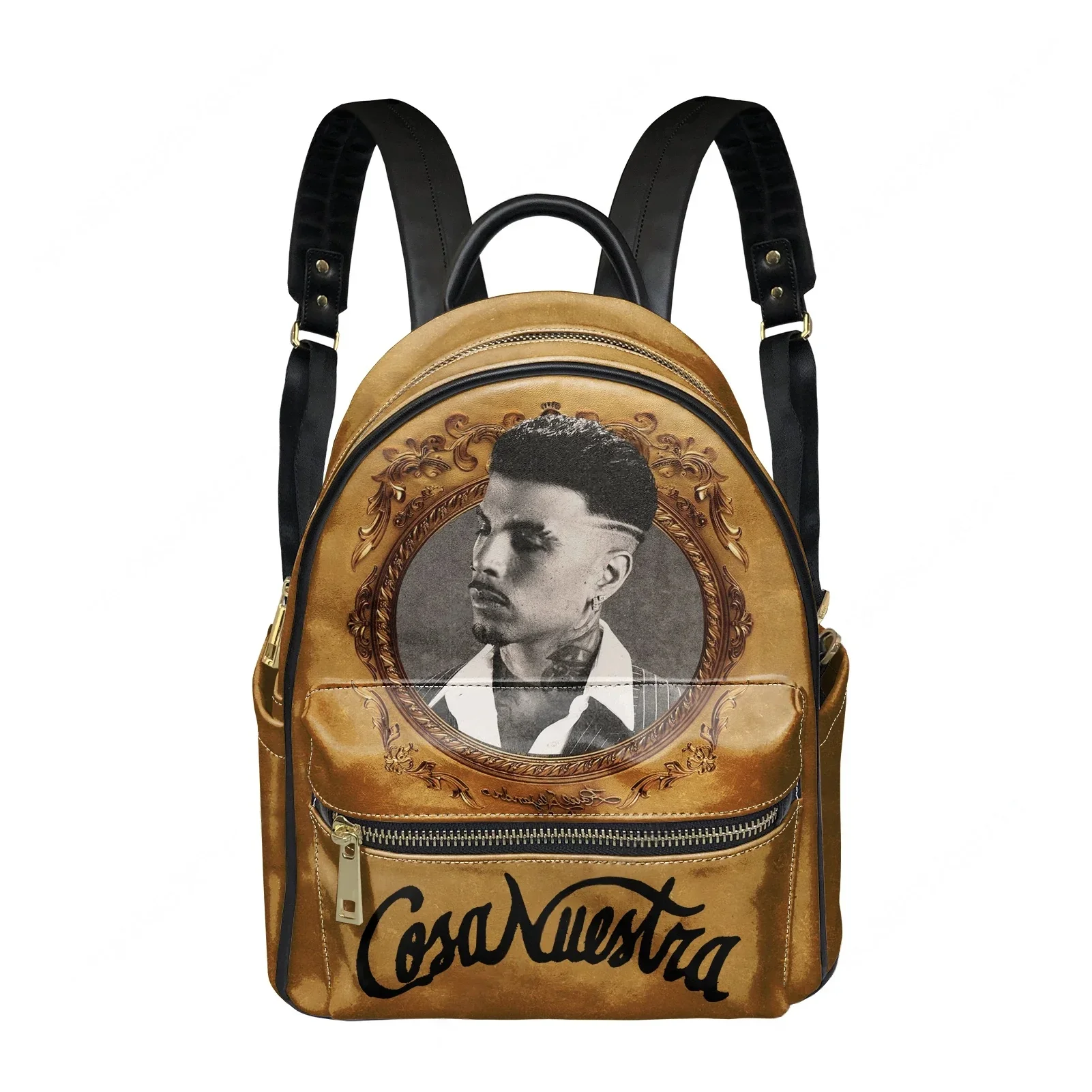 

Singer Rauw Alejandro Cosa Nuestra Backpack Womens Mens Double Shoulder Bag Business Travel Bookbag Rucksack Gift Daypack