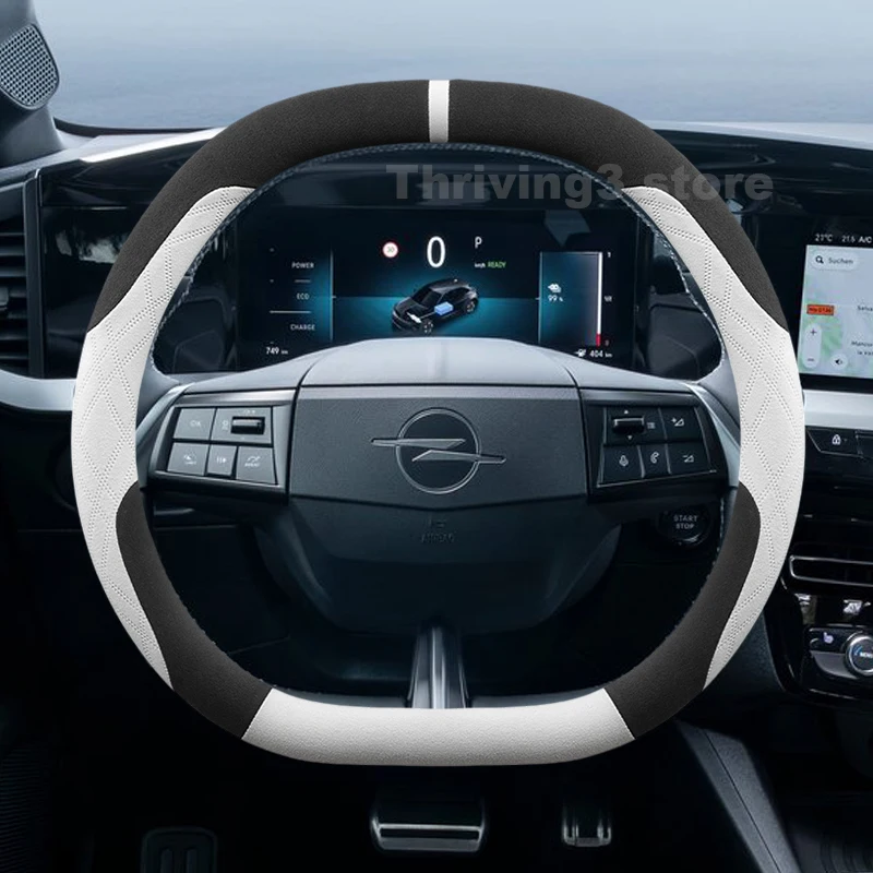 

Suede Warm Car Steering Wheel Cover For ALL NEW Opel Mokka GS Hybrid GSE 2025 Frontera 2024 Suede Warm Auto interior Accessories