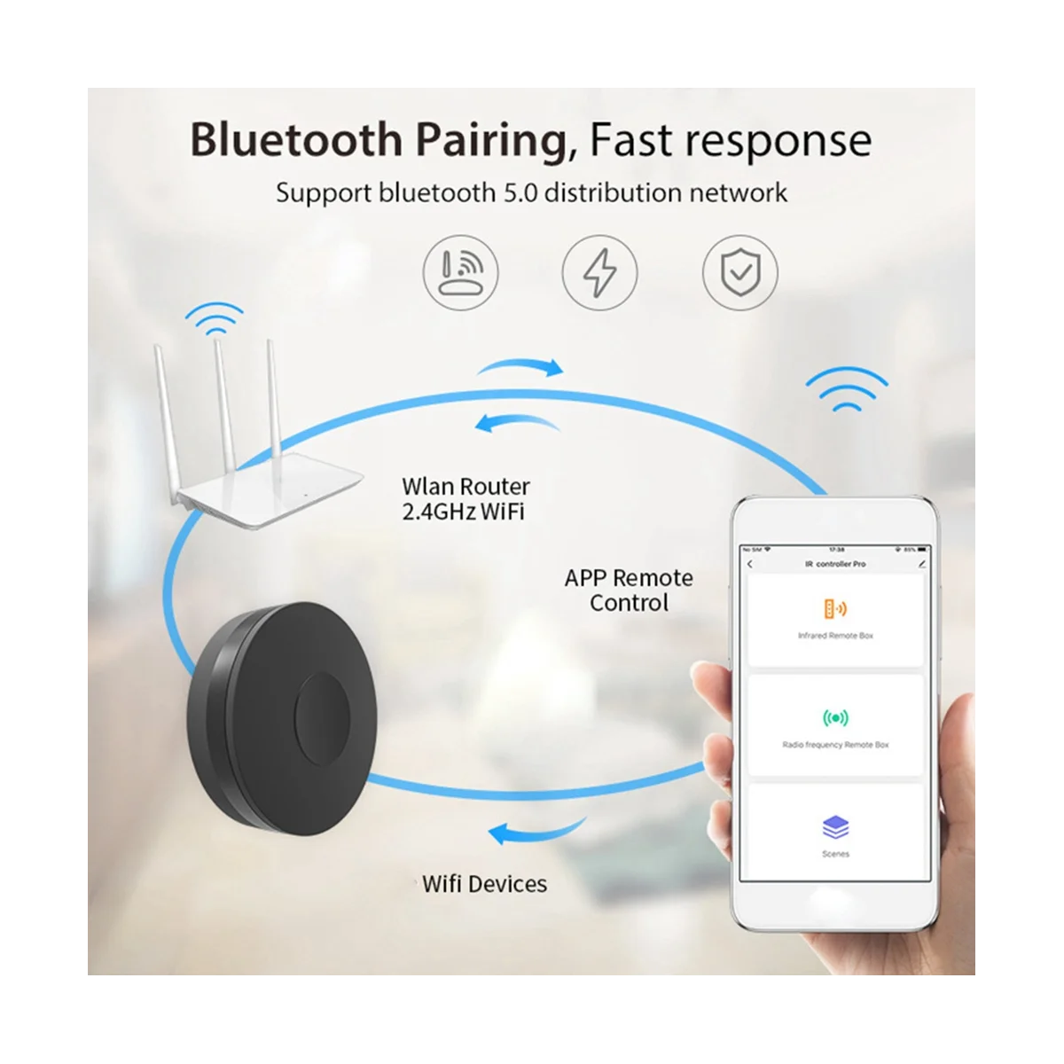 Télécommande intelligente IR RF, contrôleur WiFi, commande vocale universelle pour climatiseur, TV, Tuya, application Smart Life