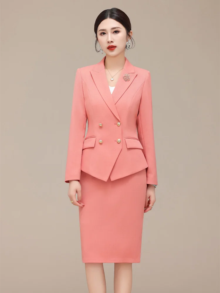 High-End Profional Women's Suit Set Autumn Winter Hotel Front Desk Reception Beau Therapist Jewelry Store Work orm