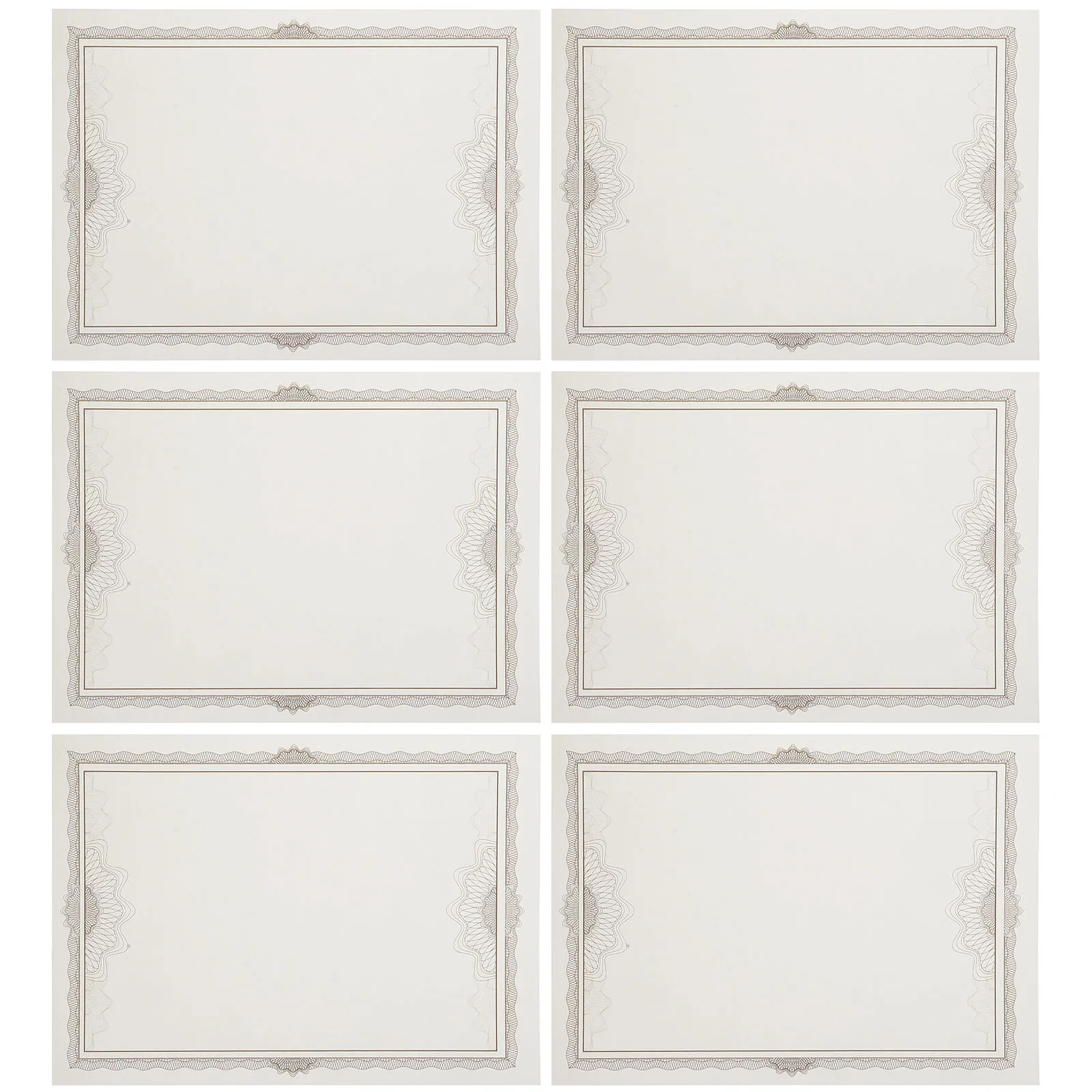 6 шт. пустая бумага для сертификата 8,5X11 дюймов для печати, записываемый внутренний лист для диплома Honor Award для распознавания заданий