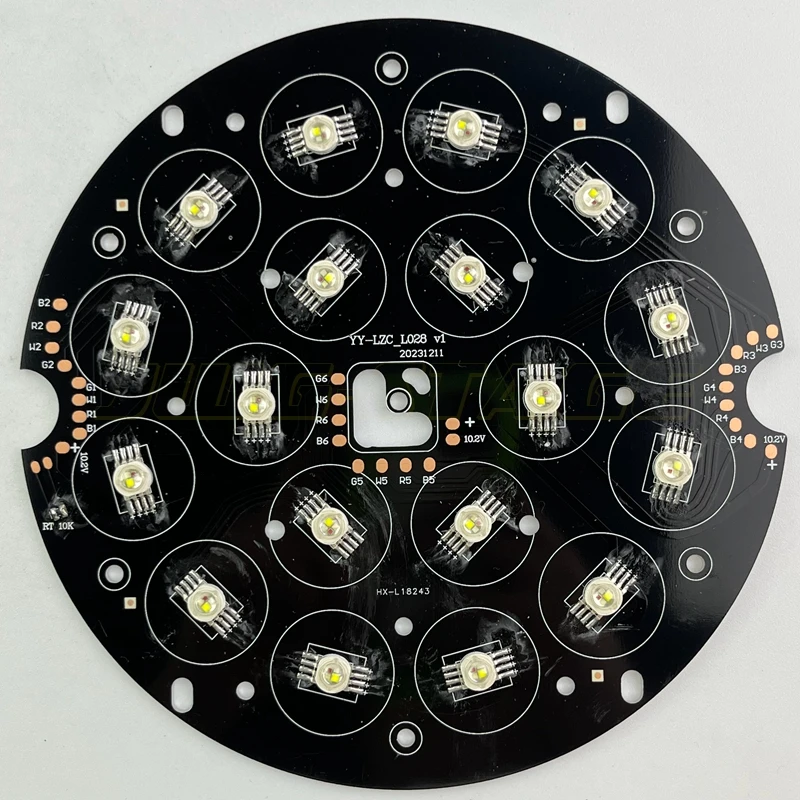 Repair Replacement RGBW 194mm LED Panel Board For Indoor Led Flat Par Light 18 Led