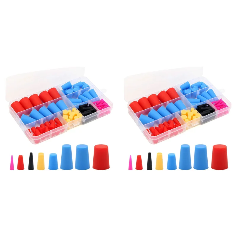 220 قطعة من قابس مدبب من مطاط السيليكون، سدادات مطاطية مقاومة لدرجات الحرارة العالية لسدادات الثقب، الرش، الرش، - PZZW