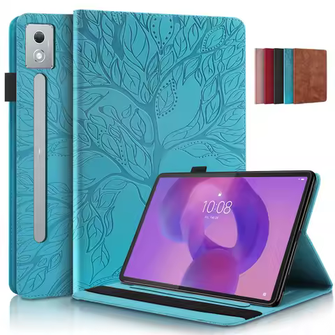 Tablet Coque For Lenovo Idea Tab Pro Case tb373fu Emboss Tree Flip Wallet Stand Case For Funda Idea Tab Pro 12.7 Tablet Cover