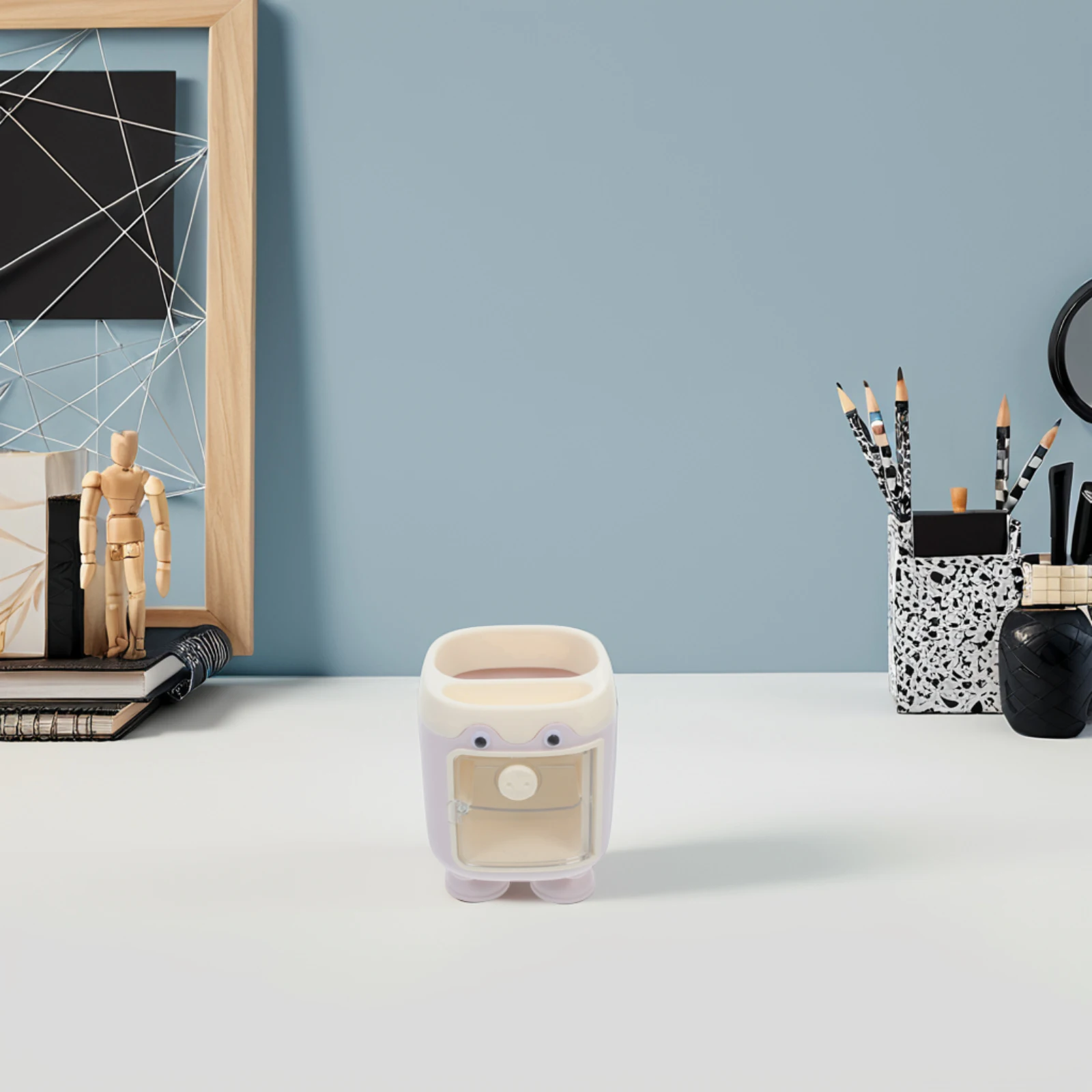 Multi-Function Pig-Shaped Pen Holder for Desk Organizing Stationery Compact Lightweight Pen Storage Cup Cute Pencil Holder