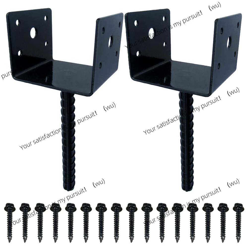 Concrete anchors for fenced decks 4x4 post anchors Pre-drilled screw holes for robust construction of deck supports