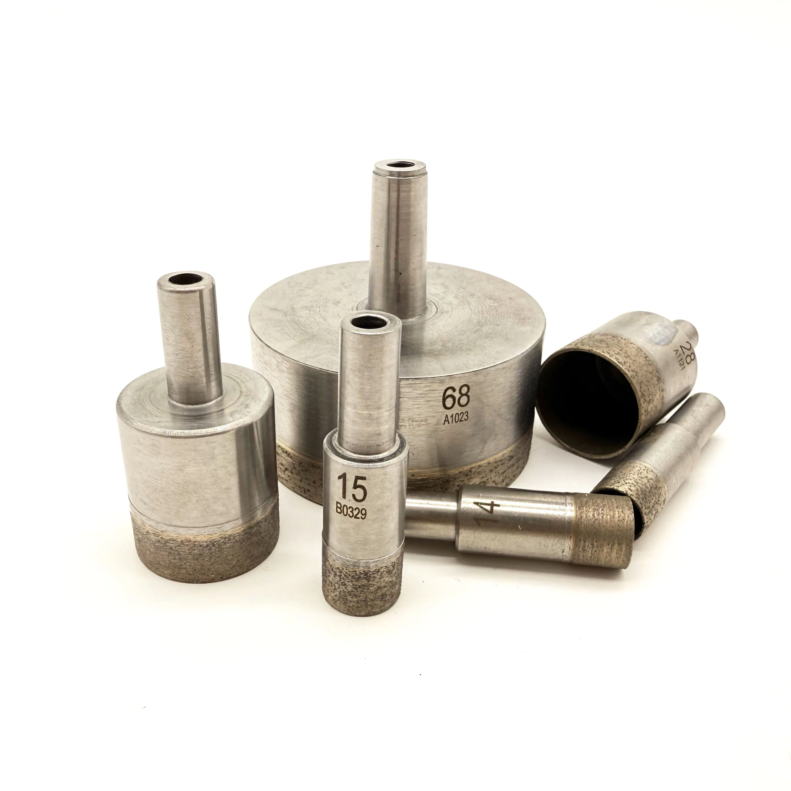 Sintered Diamond Core Drill Bits สําหรับกระเบื้องแก้วที่มีเส้นผ่านศูนย์กลางก้านตรง: 3 ~ 130 มม., ขนาดก้าน 10 มม.