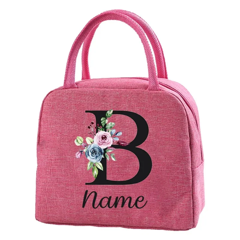 Personalized Custom Name Insulated Lunch Bag Bento Pack Thermal Food Bag Meal Pack Ice Bag Student Bento Lunch Handbag