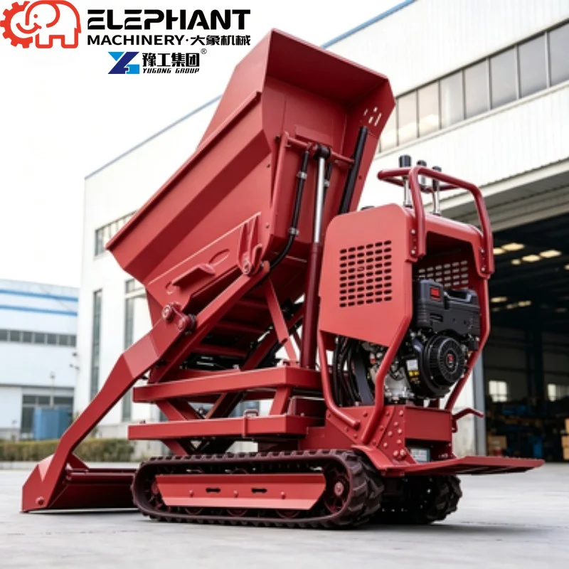 Small Crawler Tracked Dumper Mini Dumper CE Certified For Narrow Construction Sites In European Market