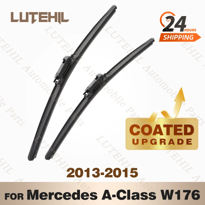 

LUTEHIL's Silicone Front Wiper Set For Mercedes A-Class A160 A180 A200 A250 A45 W176 2013-2015 coated windshield blade 24"+19"