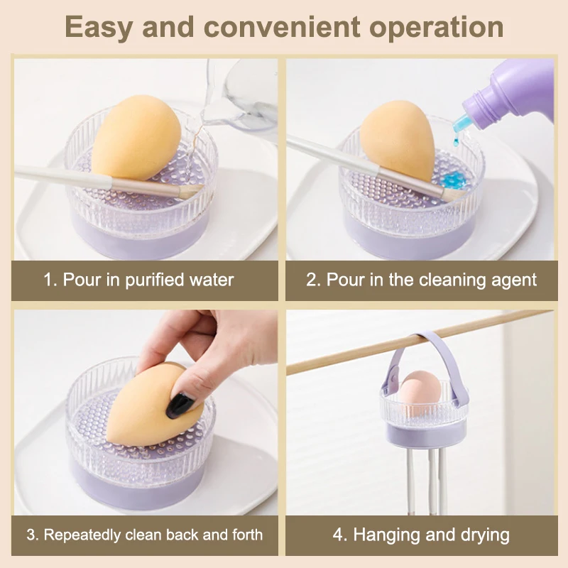 متعددة فرشاة للمكياج تنظيف السلطانية الجمال البيض تنظيف أداة تخزين مجموعة لفرشاة مسحوق نفخة التنظيف الجاف تجفيف #5