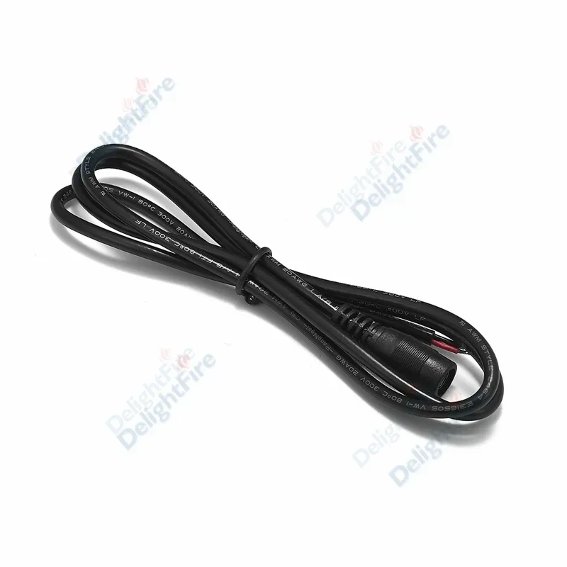 Female DC Power Pigtail Cable 5.5mm 2.1mm 5V 12V 5A Jack Power Supply Cord Connector for CCTV Camera LED Strip Light DVR PC Fans