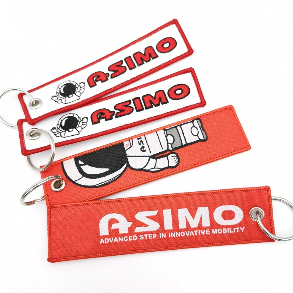 

Asimo Car Keychain Embroidered Key Strap JDM Racing Keyring For Honda Robot Civic Fit Jazz Accord CRV Key Holder Accessories