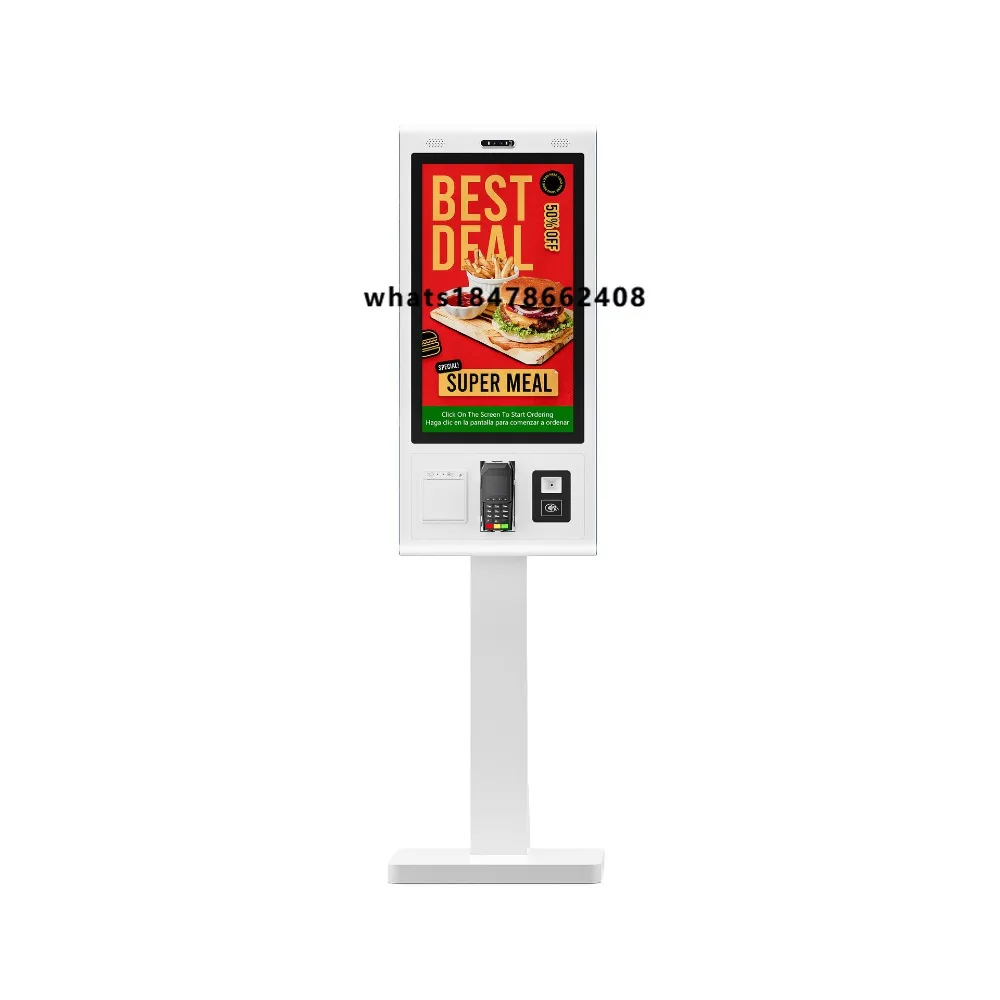 Factory Direct Sale 27inch Self Service Kiosk Restaurant Fast Food Hotel McDonald's Scan Code Self-service Ordering Machine