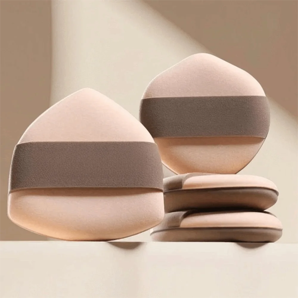 2Pcs Chocolate Velvet Makeup Blender Puff Soft Concealer Application Powder Puff Cosmetic Applicator Tool Makeup Blending