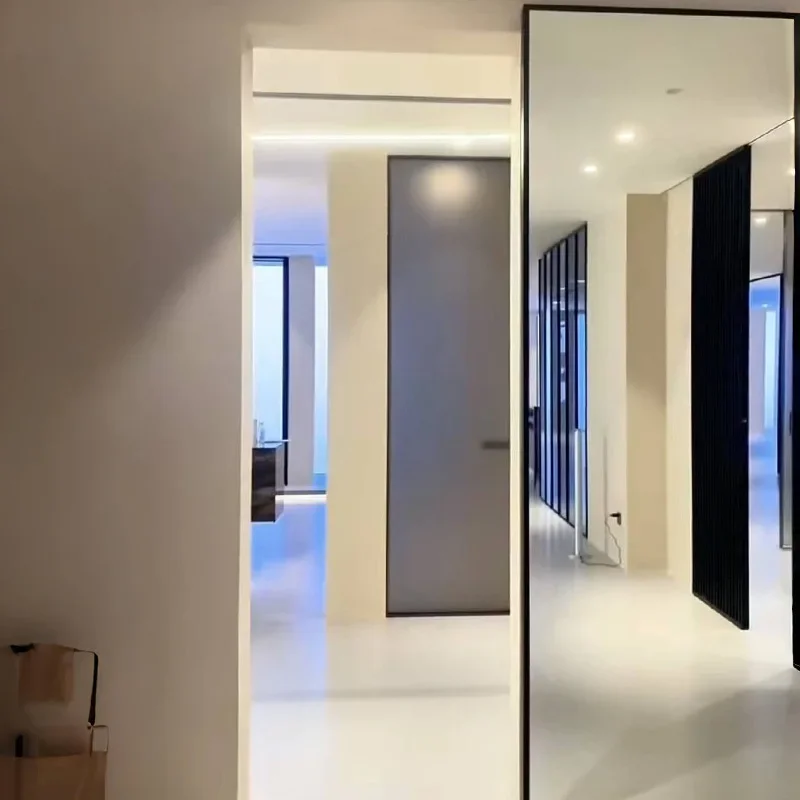 Sliding door Kitchen sliding Pocket Floating bathroom Mirror Storage room Silent 4