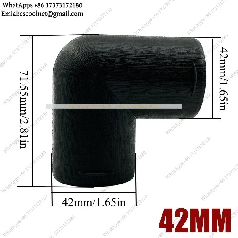 JS03 4X 42/60/75/90mm Plastic L-Shaped Air Pipe Elbow Outlet Connector For Webasto Eberspaecher Parking Car Heater Accessories