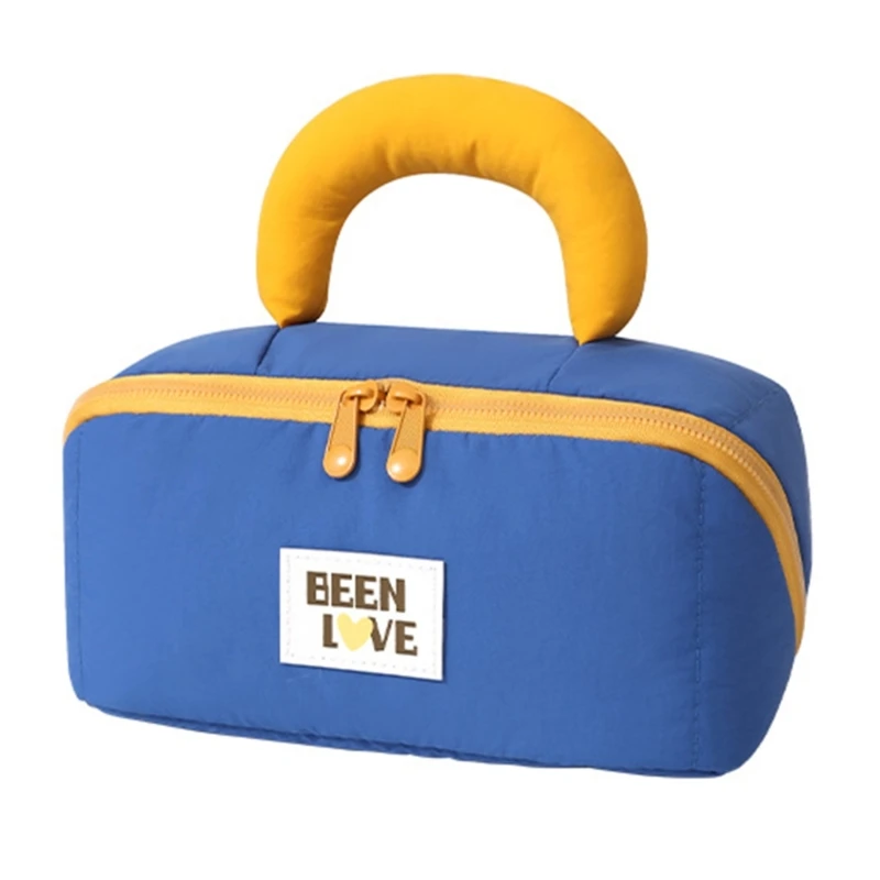

E8FB Functional Travel Cosmetic Bag Soft Makeup Nylon Fabric Large Storage